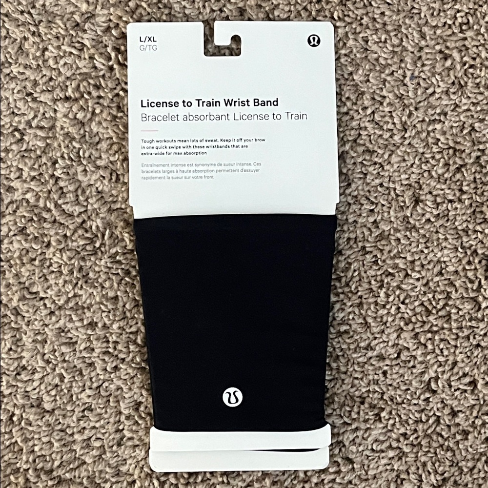 Lululemon Athletica Black Wrist Band Set of 2